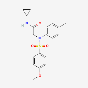 N-cyclopropyl-N~2~-[(4-methoxyphenyl)sulfonyl]-N~2~-(4-methylphenyl)glycinamide