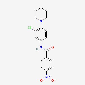 N-[3-chloro-4-(1-piperidinyl)phenyl]-4-nitrobenzamide