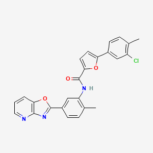 5-(3-chloro-4-methylphenyl)-N-(2-methyl-5-[1,3]oxazolo[4,5-b]pyridin-2-ylphenyl)-2-furamide