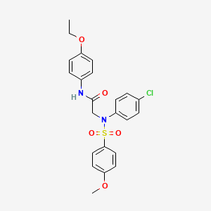 2-[N-(4-CHLOROPHENYL)4-METHOXYBENZENESULFONAMIDO]-N-(4-ETHOXYPHENYL)ACETAMIDE