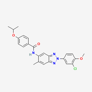 N-[2-(3-chloro-4-methoxyphenyl)-6-methyl-2H-1,2,3-benzotriazol-5-yl]-4-isopropoxybenzamide