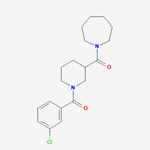 molecular formula C19H25ClN2O2 B366939 1-{[1-(3-Chlorobenzoyl)-3-piperidinyl]carbonyl}azepane CAS No. 524058-40-0