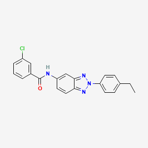 3-chloro-N-[2-(4-ethylphenyl)-2H-benzotriazol-5-yl]benzamide