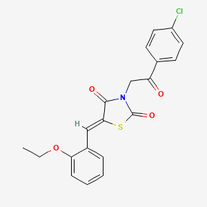 3-[2-(4-chlorophenyl)-2-oxoethyl]-5-(2-ethoxybenzylidene)-1,3-thiazolidine-2,4-dione