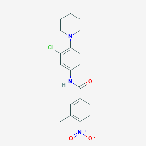 N-(3-chloro-4-piperidin-1-ylphenyl)-3-methyl-4-nitrobenzamide