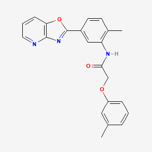 N-[2-methyl-5-([1,3]oxazolo[4,5-b]pyridin-2-yl)phenyl]-2-(3-methylphenoxy)acetamide