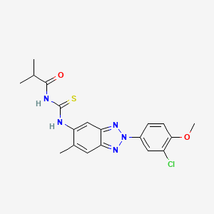 N-({[2-(3-chloro-4-methoxyphenyl)-6-methyl-2H-1,2,3-benzotriazol-5-yl]amino}carbonothioyl)-2-methylpropanamide