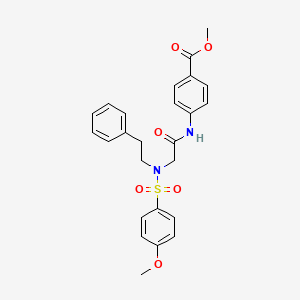 methyl 4-{[N-[(4-methoxyphenyl)sulfonyl]-N-(2-phenylethyl)glycyl]amino}benzoate