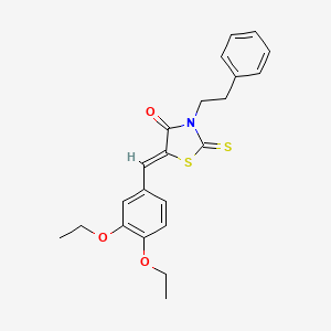 5-(3,4-diethoxybenzylidene)-3-(2-phenylethyl)-2-thioxo-1,3-thiazolidin-4-one