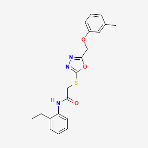 N-(2-ethylphenyl)-2-[[5-[(3-methylphenoxy)methyl]-1,3,4-oxadiazol-2-yl]sulfanyl]acetamide