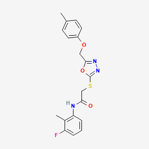 N-(3-fluoro-2-methylphenyl)-2-({5-[(4-methylphenoxy)methyl]-1,3,4-oxadiazol-2-yl}thio)acetamide