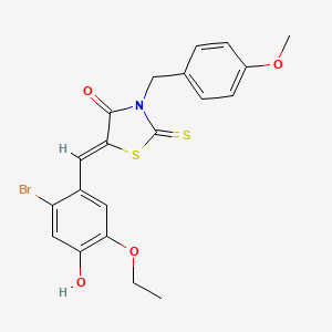 5-(2-bromo-5-ethoxy-4-hydroxybenzylidene)-3-(4-methoxybenzyl)-2-thioxo-1,3-thiazolidin-4-one