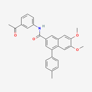 N-(3-acetylphenyl)-6,7-dimethoxy-4-(4-methylphenyl)-2-naphthamide