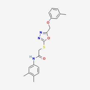 N-(3,4-dimethylphenyl)-2-({5-[(3-methylphenoxy)methyl]-1,3,4-oxadiazol-2-yl}thio)acetamide