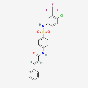 N-[4-({[4-chloro-3-(trifluoromethyl)phenyl]amino}sulfonyl)phenyl]-3-phenylacrylamide