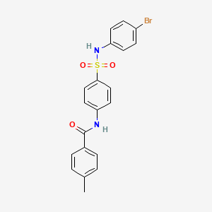 molecular formula C20H17BrN2O3S B3669615 N-(4-{[(4-bromophenyl)amino]sulfonyl}phenyl)-4-methylbenzamide 