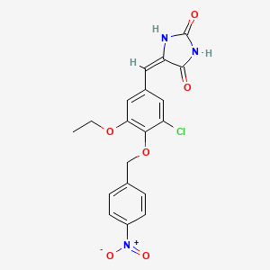 5-{3-chloro-5-ethoxy-4-[(4-nitrobenzyl)oxy]benzylidene}-2,4-imidazolidinedione