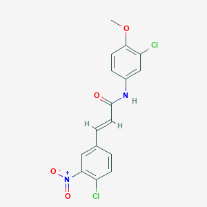 N-(3-chloro-4-methoxyphenyl)-3-(4-chloro-3-nitrophenyl)acrylamide