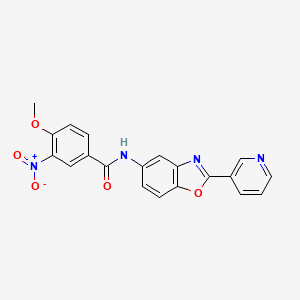 4-methoxy-3-nitro-N-[2-(3-pyridinyl)-1,3-benzoxazol-5-yl]benzamide