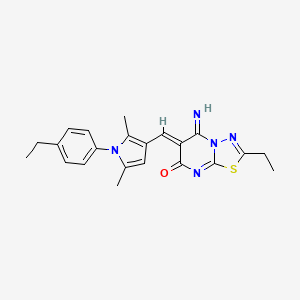 2-ethyl-6-{[1-(4-ethylphenyl)-2,5-dimethyl-1H-pyrrol-3-yl]methylene}-5-imino-5,6-dihydro-7H-[1,3,4]thiadiazolo[3,2-a]pyrimidin-7-one