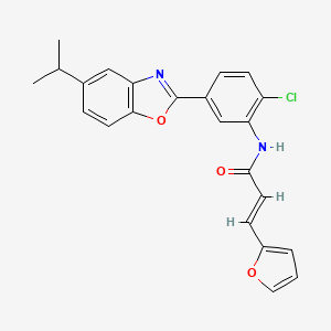 N-[2-chloro-5-(5-isopropyl-1,3-benzoxazol-2-yl)phenyl]-3-(2-furyl)acrylamide