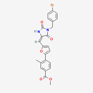 methyl 4-(5-{[1-(4-bromobenzyl)-2,5-dioxo-4-imidazolidinylidene]methyl}-2-furyl)-3-methylbenzoate