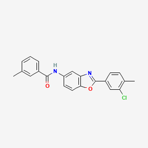 N-[2-(3-chloro-4-methylphenyl)-1,3-benzoxazol-5-yl]-3-methylbenzamide