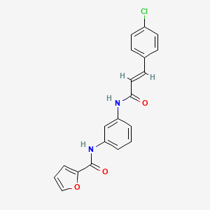 N-(3-{[(2E)-3-(4-chlorophenyl)prop-2-enoyl]amino}phenyl)furan-2-carboxamide