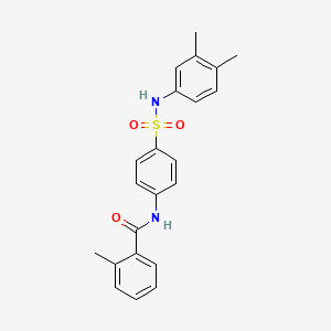 N-(4-{[(3,4-dimethylphenyl)amino]sulfonyl}phenyl)-2-methylbenzamide