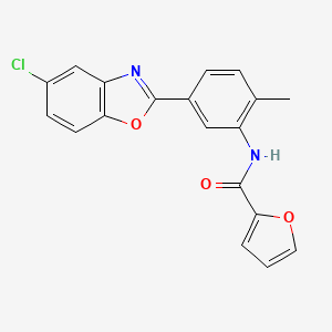 N-[5-(5-chloro-1,3-benzoxazol-2-yl)-2-methylphenyl]-2-furamide