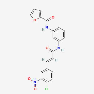 N-(3-{[3-(4-chloro-3-nitrophenyl)acryloyl]amino}phenyl)-2-furamide