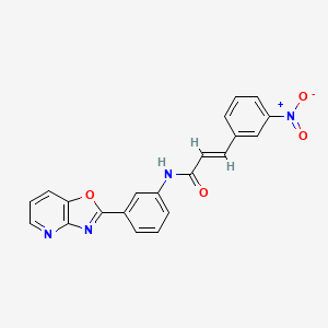 3-(3-nitrophenyl)-N-(3-[1,3]oxazolo[4,5-b]pyridin-2-ylphenyl)acrylamide