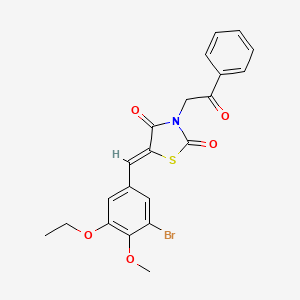 5-(3-bromo-5-ethoxy-4-methoxybenzylidene)-3-(2-oxo-2-phenylethyl)-1,3-thiazolidine-2,4-dione