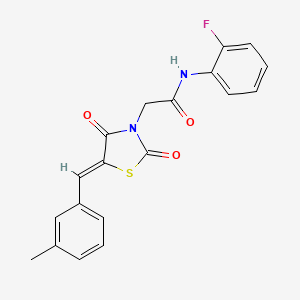 N-(2-fluorophenyl)-2-[5-(3-methylbenzylidene)-2,4-dioxo-1,3-thiazolidin-3-yl]acetamide