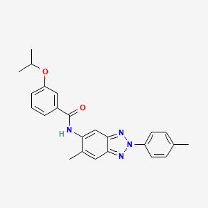 3-isopropoxy-N-[6-methyl-2-(4-methylphenyl)-2H-1,2,3-benzotriazol-5-yl]benzamide