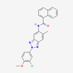 N-[2-(3-chloro-4-methoxyphenyl)-6-methyl-2H-1,2,3-benzotriazol-5-yl]-1-naphthamide