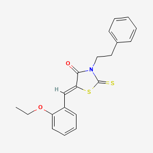 molecular formula C20H19NO2S2 B3669795 5-(2-ethoxybenzylidene)-3-(2-phenylethyl)-2-thioxo-1,3-thiazolidin-4-one 