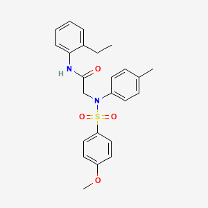 molecular formula C24H26N2O4S B3669823 N~1~-(2-ethylphenyl)-N~2~-[(4-methoxyphenyl)sulfonyl]-N~2~-(4-methylphenyl)glycinamide 