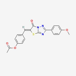 4-{[2-(4-methoxyphenyl)-6-oxo[1,3]thiazolo[3,2-b][1,2,4]triazol-5(6H)-ylidene]methyl}phenyl acetate