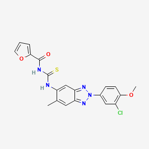 N-({[2-(3-chloro-4-methoxyphenyl)-6-methyl-2H-1,2,3-benzotriazol-5-yl]amino}carbonothioyl)-2-furamide