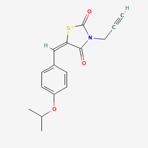 (5E)-5-[4-(propan-2-yloxy)benzylidene]-3-(prop-2-yn-1-yl)-1,3-thiazolidine-2,4-dione