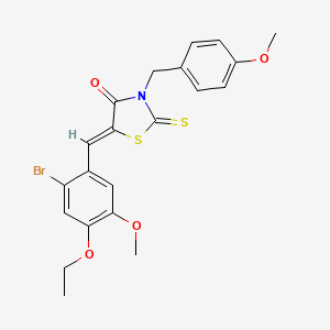 5-(2-bromo-4-ethoxy-5-methoxybenzylidene)-3-(4-methoxybenzyl)-2-thioxo-1,3-thiazolidin-4-one