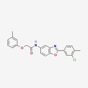 N-[2-(3-chloro-4-methylphenyl)-1,3-benzoxazol-5-yl]-2-(3-methylphenoxy)acetamide