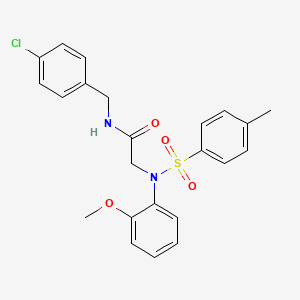 N-[(4-CHLOROPHENYL)METHYL]-2-[N-(2-METHOXYPHENYL)4-METHYLBENZENESULFONAMIDO]ACETAMIDE