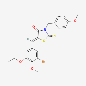 5-(3-bromo-5-ethoxy-4-methoxybenzylidene)-3-(4-methoxybenzyl)-2-thioxo-1,3-thiazolidin-4-one