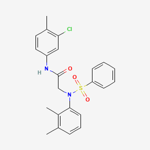 N~1~-(3-chloro-4-methylphenyl)-N~2~-(2,3-dimethylphenyl)-N~2~-(phenylsulfonyl)glycinamide