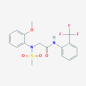 2-[N-(2-METHOXYPHENYL)METHANESULFONAMIDO]-N-[2-(TRIFLUOROMETHYL)PHENYL]ACETAMIDE