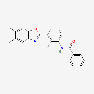 N-[3-(5,6-dimethyl-1,3-benzoxazol-2-yl)-2-methylphenyl]-2-methylbenzamide