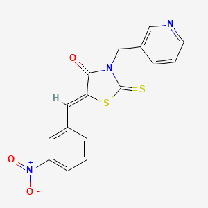 (5Z)-5-(3-nitrobenzylidene)-3-(pyridin-3-ylmethyl)-2-thioxo-1,3-thiazolidin-4-one