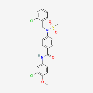 4-[(2-chlorobenzyl)(methylsulfonyl)amino]-N-(3-chloro-4-methoxyphenyl)benzamide